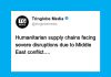 Middle East Conflict Disrupts Global Humanitarian Supply Chains