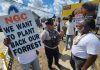 Rio Claro Residents Protest for Jobs and Reforestation Efforts