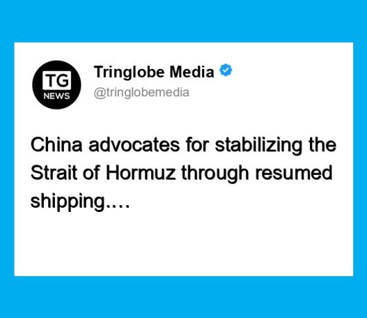 China Urges Resumption of Shipping Through the Strait of Hormuz