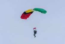 GDF Dazzles with Paratrooping Show for Independence Anniversary
