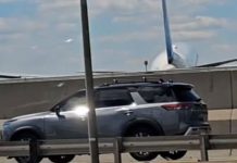 United Airlines Plane Strikes Streetlight and Truck During Newark Landing