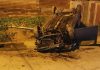 Vehicle Flips Over on Diego Martin Main Road