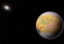 A new study suggests that a tiny, icy world beyond Pluto harbors a thin,