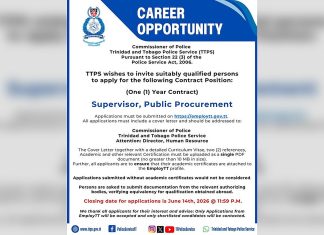 Trinidad and Tobago Police Service Launches Recruitment Drive for New Recruits