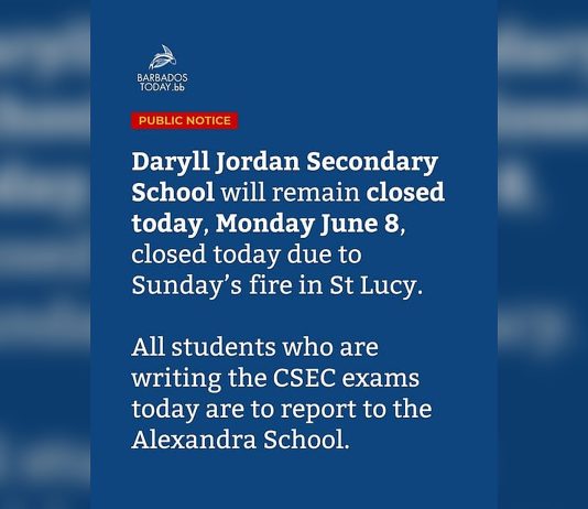Daryll Jordan Secondary School Closed Following Sunday Fire Incident