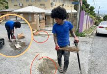 Resident Repairs Hazardous Schoolfront Potholes Himself After Officials Ignore His Pleas