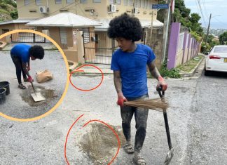 Resident Repairs Hazardous Schoolfront Potholes Himself After Officials Ignore His Pleas