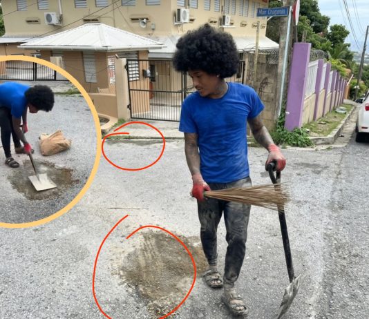 Resident Repairs Hazardous Schoolfront Potholes Himself After Officials Ignore His Pleas