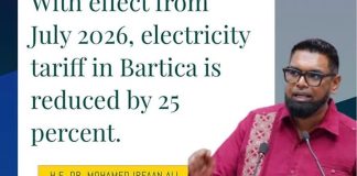 Bartica Residents Celebrate President Ali’s Announcement of 25% Electricity Bill Cut