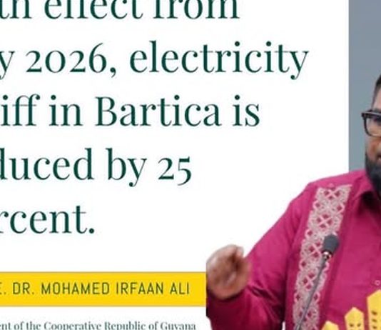 Bartica Residents Celebrate President Ali’s Announcement of 25% Electricity Bill Cut