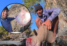 Stingray became unexpected meal during Wilderness Man eight-day survival challenge.