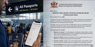 Trinidad Nationals Must Use New Digital Customs System for South Africa Travel