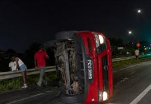 Vehicle Overturns Along South Trunk Road Near Paria Suites