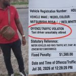 Red Band Maxi Driver Challenge Traffic Warden Over Dress Code Ticket