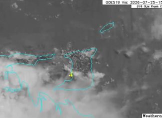 Isolated Thunderstorms Hit Southern Trinidad with Heavy Rainfall and Gusty Winds