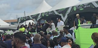 Minister Barry Padarath Joins Football Fans at bmobile’s Free Public Viewing of FIFA Club World Cup Final at Brentwood Mall