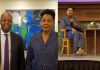 Paula-Mae Weekes discusses leadership at Howard University event.
