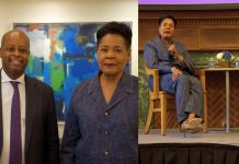 Paula-Mae Weekes discusses leadership at Howard University event.