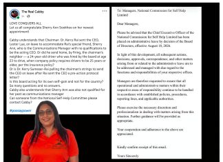 Source says Sookhoo remains communications officer as Leu takes leave.