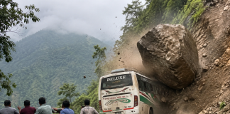 Falling Boulder Strikes Bus in Nepal; Casualties Unconfirmed