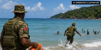 Brave TTR Soldiers Rescue Five Civilians from Dangerous Waters at Blanchisseuse Beach