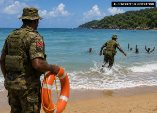 Brave TTR Soldiers Rescue Five Civilians from Dangerous Waters at Blanchisseuse Beach