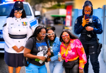 Two police officers balance professional duties with viral content creation.