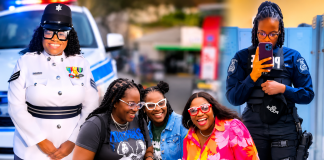 Two police officers balance professional duties with viral content creation.