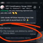 Manning Allegedly Removed From PNM San Fernando East Group Chat
