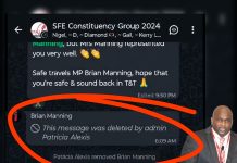 Manning Allegedly Removed From PNM San Fernando East Group Chat