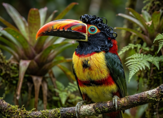 Meet the Curl-crested Aracari: The Bird with a Bizarre Hairstyle!