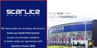 Starlite Pharmacy Announces Closure of South Park Branch