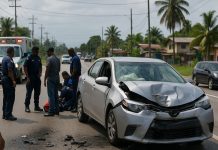 Central Accident reported