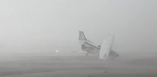 Powerful Storm Flips Plane Amid Chaos at Forni Airport