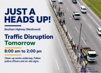 Temporary Lane Closure on Beetham Highway for Essential Clean-Up Operations