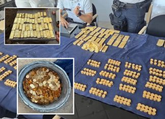Belgian workers discover $10.4 million gold stash during sewer works.