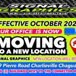 Signal Graphics Announces Move to New #49 Pierre Road Office, Effective October 2026