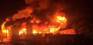 Explosion Reported Before Major Fire Erupts at Ogle Building, Guyana