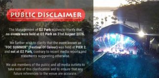 O2 Park denies hosting the FOC Summer 2026 event.