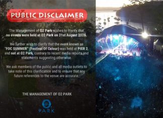 O2 Park denies hosting the FOC Summer 2026 event.