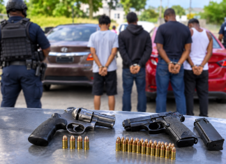 Police Intercept Car in Morvant, Seize Two Firearms and Arrest Four Including Two Teens