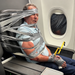 BACCHANAL AT 30,000 FEET: PASSENGER DUCT-TAPED AFTER FLIGHT MELTDOWN, CREW RESCUES 67-YEAR-OLD