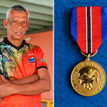 Vallence Rambharat receives Hummingbird Gold for volunteer rescue service