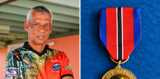 Vallence Rambharat receives Hummingbird Gold for volunteer rescue service