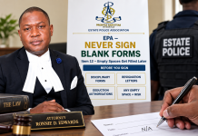 Never Sign a Blank Document, Attorney Warns Estate Constables