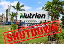Nutrien has confirmed an indefinite shutdown of its Point Lisas nitrogen operations.