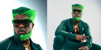 Swappi debuts a vivid green look as his latest promotion continues.