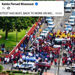 Prime Minister dismisses march, thanks police and addresses protesting workers.