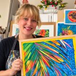 Trini Russian Girl Kristina prepares a new Tobago-inspired business venture featuring marine-themed beach towels.