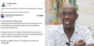 Rowley Slams Kamla And Farley Over Tobago Airport Credit Claims